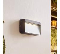 Applique da esterni LED Lucande Tiburia, nera, in alluminio LUCANDE