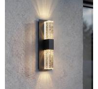 Applique da esterni LED Lucande Velune, antracite/trasparente, 46 cm, CCT LUCANDE