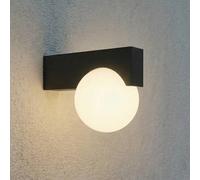 Applique da esterni LED Lucande Vijon, nera, CCT, IP44 LUCANDE