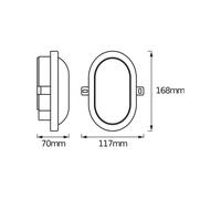 OSRAM Applique LED 6W Bulkhead, 4000K, 420 lm, IP54, IK06, antiurto, alloggiamento in policarbonato bianco, angolo di fascio 120°, per scantinati e garage