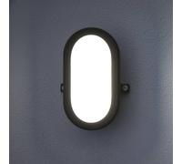 OSRAM Applique LED 11W Bulkhead, 4000K, 840 lm, IP54, IK06, antiurto, alloggiamento nero, angolo di fascio 120°, per scantinati e garage