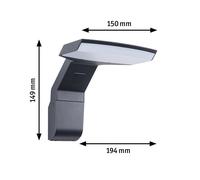 Applique da esterni LED Paulmann Zenera, 2.200 K, antracite IP44 Paulmann