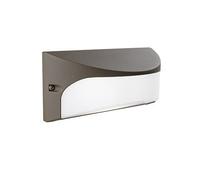 Applique in alluminio pressofuso DOME APPLIQUE VISIERA Dimensioni 22x9,8x h 10 cm Diffusore in termoplastico opalino 10W LED 3000K colore CAFFE' CAFFE'