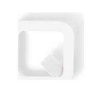 Lampada da parete in alluminio pressofuso QUASAR APPLIQUE QUADRA 20W LED 3000K Dimensioni 21x25,6xh 25,6 cm Luce diretta con diffusore in termoplastico opalino BIANCO BIANCO