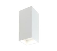 Applique in alluminio pressofuso TOWER APPLIQUE DOPPIA 6W 6W LED 4000K Dimensioni 8,1x8.1xh 18 cm Diffusore in vetro trasparente colore BIANCO BIANCO