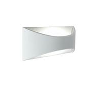 Applique in pressofusione di alluminio MOON APPLIQUE RIFLESSA Dimensioni 22x9xh 8 cm 5W LED 3000K Diffusore in termoplastico satinato colore BIANCO BIANCO