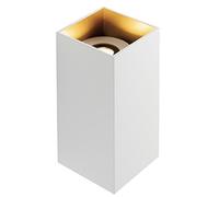 Applique Da Esterno Moderna Tower Alluminio E Vetro Bianco E Oro Led 6,6W 3000K