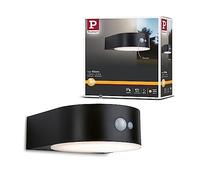 Applique da esterno a LED solare Paulmann Eileen 3000K, nera | Lampada a energia solare con Sensore di movimento, IP44, Durata di illuminazione 8-10 ore, luce Bianca calda