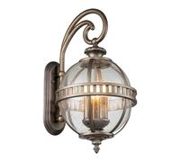 Applique Da Esterno A Sfera 3X E14 57,8 Cm Alta IP44 In Bronzo Lampada Cortile
