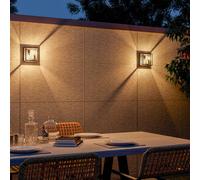 Applique da esterno Calex, a 2 luci, superiore/inferiore, alluminio, nero 4301001400