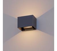 Applique da esterno Calex Rettangolo Up/Down, altezza 10cm, nero Calex