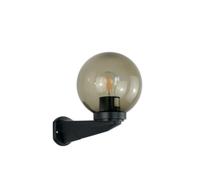 Applique da Esterno con Sfera, PMMA, Fumè, 20 cm Diametro x 30 cm Profondità, Attacco E27, Illuminazione Esterna