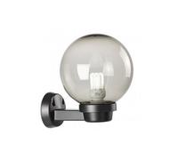 Applique Da Esterno Contemporanea Globo Termoplastica Nera E Fumè 1 Luce E27 [EEK: A++]