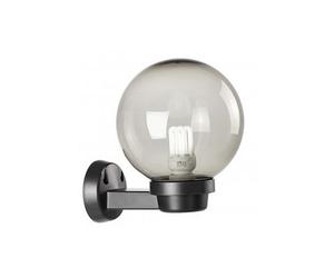 Applique Da Esterno Contemporanea Globo Termoplastica Nera E Fumè 1 Luce E27 [EEK: A++]