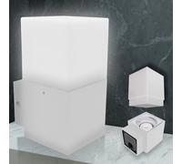 APPLIQUE DA ESTERNO CUBO IP44 GIARDINO DA 12W CON ATTACCO E27 BIANCO NERO [EEK: A]