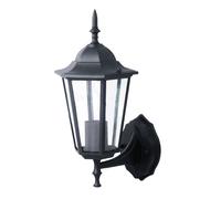 Applique da esterno dimmerabile con telecomando lanterna antica luce porta d'ingresso lampada da giardino a LED nero, cambia colore RGB alluminio vetro trasparente, 9W 806lm bianco caldo, LxA 17x36 cm