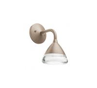 Lampada da parete in alluminio pressofuso GRAAL APPLIQUE IN BASSO Dimensioni 13,1x21,9xh 25,2 cm Diffusore in acrilico 20W LED 4000K colore TORTORA TORTORA