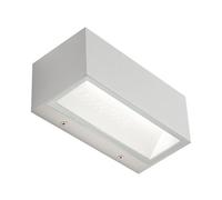 Applique in alluminio pressofuso BOX APPLIQUE GRANDE 20W LED 3000K Dimensioni 22x10,3xh 8,5 cm Diffusori in vetro trasparente colore BIANCO BIANCO