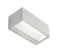 Applique in alluminio pressofuso BOX APPLIQUE GRANDE 20W LED 3000K Dimensioni 22x10,3xh 8,5 cm Diffusori in vetro trasparente colore BIANCO BIANCO