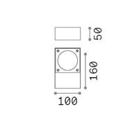 Applique da esterno IDEAL LUX Sirio, grigia, larghezza 10 cm, metallo IDEAL LUX