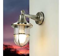 Applique da esterno in ottone, in nichel, lampada da cantiere, lampada da esterno marittima, resistente alle intemperie, antiruggine, IP64, E27, lampada da nave, lanterna da esterno, rustica