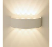 Applique da Esterno Interno Led da Parete 24W Lampade da Muro Plafoniera Moderna Luci Up Down 2400 Lumen Ip65 Impermeabile Fascio Luce Durata Illuminazione 40 mila ore (Bianco, 4000K)