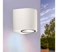 Applique da esterno ip54 bianco gu10 led mono emissione luce verso il basso