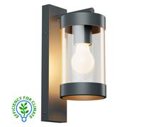 Applique da esterno LAIFA vetro opaco antracite/acciaio inox incl. lampada E27