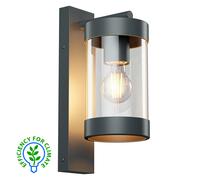 Applique da esterno LAIFA vetro opaco antracite/acciaio inox incl. lampada E27