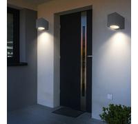 Applique Da Esterno Lampada Da Facciata 1x GU10 ALU Antracite Set Da 2 [EEK: Non valutato]