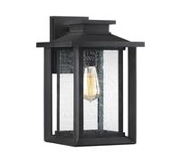 Applique da esterno lampada da parete in metallo vetro IP44 nero luce vintage