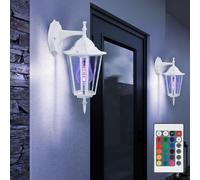 V-TAC Lampada da Parete LED RGB Lanterna – Cambio Colore, Dimmerabile con Telecomando – 2x (EEK F)