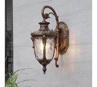 Applique Da Esterno,Lanterna Applique Da Parete Lampada Impermeabile In Alluminio E Vetro Giardino,Marrone Retrò Lampada Da Parete,Arredamento Rustico E27 Luci Da Esterno Per Casa Porta Di Casa Villa