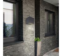 Applique Da Esterno LED Alluminio Vetro IP54 Antracite Faretto