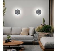Applique da esterno LED Helestra BUD 44, accensione/spegnimento, GRAU, IP65 Helestra