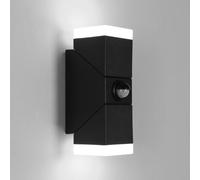 Applique da Esterno LED IP65 con Sensore di Movimento, 6500K Applique Esterno in Alluminio, Lampada da Esterno con Sensore di Movimento, Angolo Fascio 340° Regolabile, Tempo Accensione Regolabile