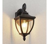 Lindby applique da esterno Cerys, nero, metallo, altezza 37cm LINDBY