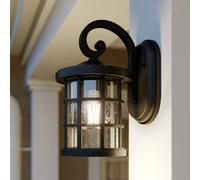 Applique da esterno Lindby di Ankea, nero, altezza 28 cm, IP23, E27 LINDBY