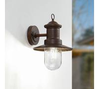 Applique da esterno Lindby Eloretta, ruggine, acciaio, altezza 31 cm LINDBY