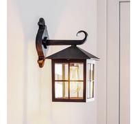 Applique da esterno Lindby Ida, color ruggine, lanterna, 34 cm, E27 LINDBY