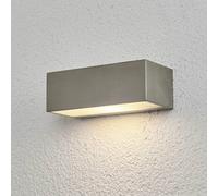 Applique da esterno Lindby Leonora, 20 cm, angolare, acciaio inossidabile LINDBY