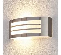 Applique da esterno Lindby Raja, larghezza 25 cm, striscia, IP44, E27 LINDBY