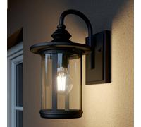 Lindby Applique da esterni dimmerabile (Antico) colore Nero, in Alluminio applique lampada LED outdoor per facciata/parete terrazzo e balcone