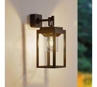 Lucande Applique da esterno Milanka, nero, alluminio, 43 cm, dimmerabile, LED