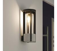 Applique da esterno Lucande Overa, grigia, metallo, 42 cm, IP44, E27 LUCANDE