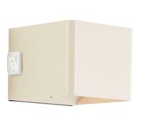Brilliant Applique da esterno a LED Iseo, beige, larghezza 10 cm, sensore Brilliant