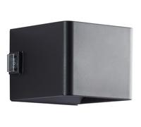 Brilliant Applique da esterno a LED Iseo, nero, larghezza 10 cm, sensore Brilliant