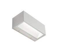 Applique Da Esterno Media Biemissione Box Alluminio Bianco 12W Led 4000K