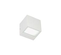 Applique Da Esterno Mini Biemissione Box Alluminio Bianco 5,5+5,5W Led 4000K