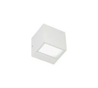 Applique Da Esterno Mini Biemissione Box Alluminio Bianco 5,5+5,5W Led 4000K